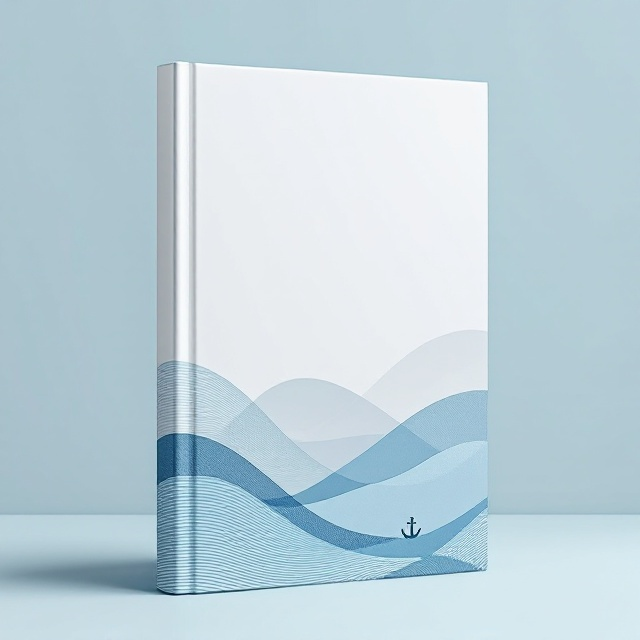 A clean and modern cover design featuring a minimalistic, abstract representation of ocean waves in soft, overlapping curves of light blue and white. A subtle texture resembling water ripples is incorporated into the background. The cover includes minimalistic icons of an anchor and dock silhouette at the bottom to tie into the theme of ports and dredging.