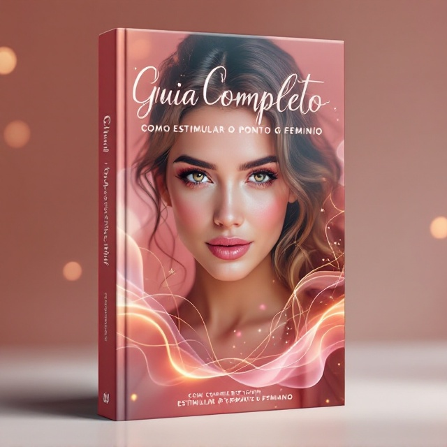 A confident woman with a subtle blush and a mysterious, confident smile is placed in the middle of the cover. A warm-toned, dreamy background with soft pinks and gold gradients creates a romantic and elegant ambiance. A subtle overlay of glowing abstract lines resembling soft curves flows around her, adding a visual metaphor for intimacy and the feminine form.