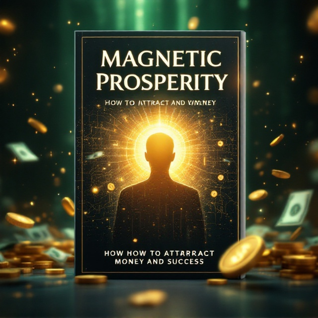 - A sleek, AI-generated figure of a person radiating a faint golden glow is at the center capturing the essence of wisdom and prosperity. - Behind the figure is a digital, futuristic neural network, symbolizing the power of the mind. - Floating in the foreground are shimmering, three-dimensional coins, dollar bills, and other currency symbols. - Background is a gradation of deep emerald green into black, projecting wealth and mystery. - Subtle sparkles and glows amplify the luxurious and thought-provoking feel.