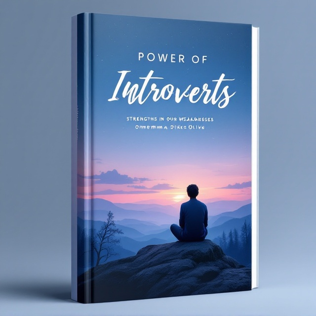 The cover features a solitary figure sitting serenely on a rock beneath a soft twilight sky with hues of soft blue and lavender. A silhouette of trees and distant hills create a calming backdrop. The figure is gazing toward the horizon, evoking peace and inner contemplation. The entire composition is complemented with subtle gradients and minimalistic nature imagery, invoking a sense of empowerment and hope.