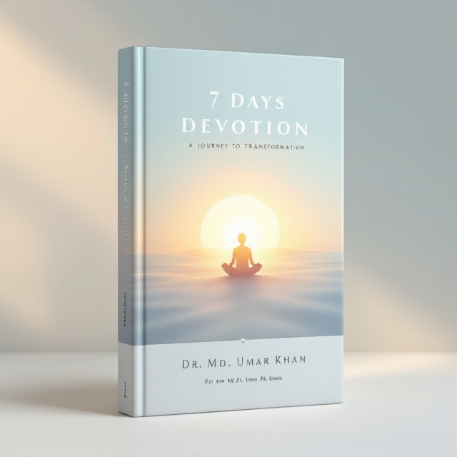 A serene and minimalist design featuring a soft gradient sunrise transitioning from light blue to golden hues, symbolizing new beginnings and inner peace. In the center of the cover, a silhouette of a meditating figure is subtly blended into the sunrise, creating a sense of calm and transformation. In the bottom corner, a thin horizontal white line stretches across, dividing the space in a balanced, harmonious manner.