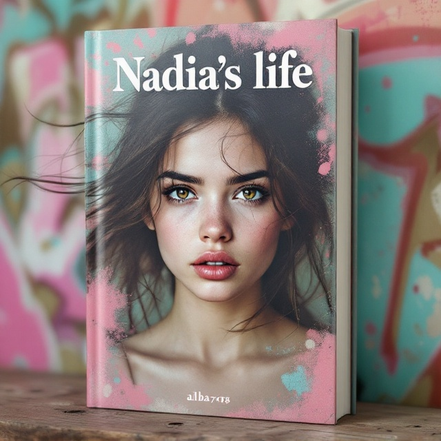 A close-up of an adolescent girl’s bold face with wind-tossed hair, set against a dreamy yet urban backdrop of graffiti walls in pastel shades. The girl’s slightly defiant expression catches the essence of rebellion and charm. Splashes of pink and teal provide a sense of youthful vibrancy, while a vintage film grain effect adds texture.