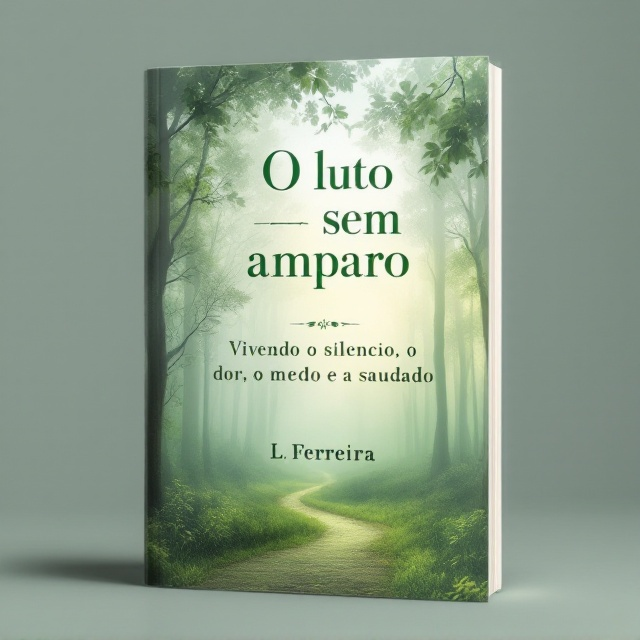 A serene, misty forest at dawn is featured on the cover. Light green hues flow through the softly lit leaves, creating a peaceful and ethereal atmosphere. The sky blends seamlessly into a soft grey with gentle sunlight streaming through the fog in the background. Below the forest is a blurred and subtle outline of a winding path disappearing into the distance, symbolizing both transformation and the journey through absence and longing.