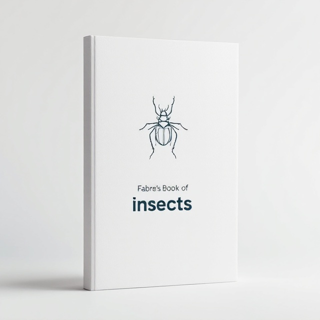 A clean white background serves as the foundation of the design. At the center of the cover is a minimalistic, delicate black outline of a beetle in a slightly abstract, geometric style. The insect icon is positioned above the book title, creating a visual focus. Generous negative space surrounds the design elements, giving it a polished and understated aesthetic.