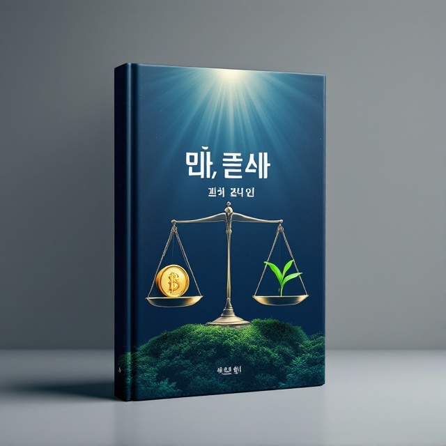 A silhouette of symbolic legal scales balancing a golden coin on one side and a bright green sprouting plant on the other. These elements are set against a minimalist gradient background blending navy and indigo blue, with forest green underscoring the base. Rays of subtle light radiate from the scales to give prominence to the concept of balance and fairness.