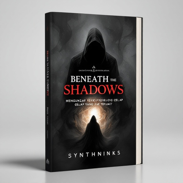 The cover features a dark and textured charcoal-grey background. A faint silhouette of a cloaked figure is barely visible in the lower corner, blending into swirling shadow shapes that dominate the cover. These shadowy shapes transition into abstract wisps and give the impression of sinking or descending deeper into darkness. The center of the design highlights a glowing but fragmented light source that breaks through the shadows imperceptibly, symbolizing insight hiding within mystery.