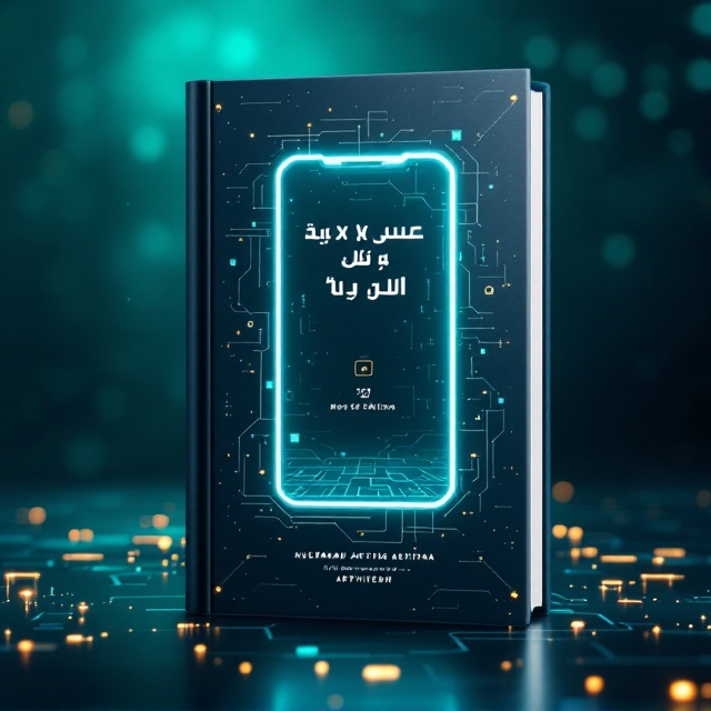 A sleek, tech-inspired design with a glowing, digital app grid floating over a textured gradient background that transitions from deep blue to emerald green. The grid features app icons subtly in the background, some of them interspersed with abstract code lines. A futuristic smartphone silhouette frames the center, with a layered network of interconnected lines surrounding it to symbolize connectivity and system management. Thin digital circuits fade into the edges, reinforcing the technology theme.