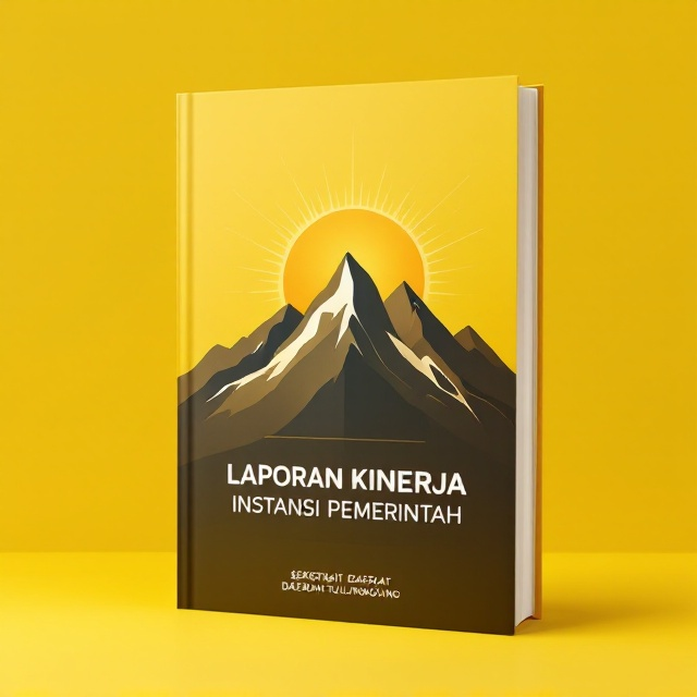 A bright yellow background symbolizes energy and optimism. On the horizon, a stylized golden sun rises behind a majestic, minimalist mountain range. Rays of the sun radiate outward, creating a sense of momentum and progress. Sharp yet simple geometric lines give the mountain a contemporary, clean look. Below the mountain, a soft gradient transitions into the title bar section.