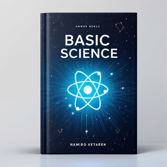 An abstract, futuristic illustration of a glowing atom, with radiating energy lines, placed centrally on a deep, gradient background transitioning from dark navy blue to vibrant turquoise. Above the atom, subtle metallic circuit patterns spread out, conveying technological progress. Tiny constellations dot the background to evoke a sense of discovery.