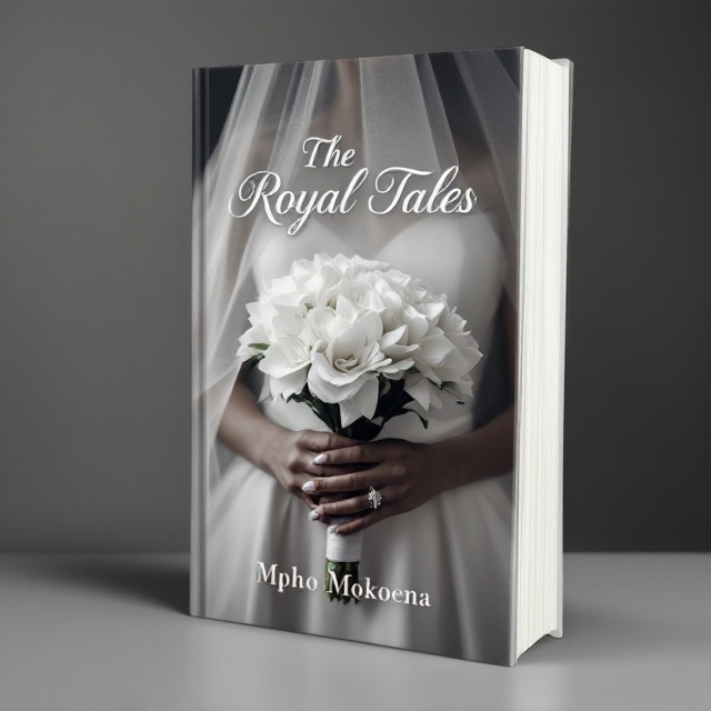 The cover features a close-up of a bride's hands elegantly clutching a white bouquet of flowers, the wedding dress flowing softly and the veil partially obscuring her face, adding a sense of mystery and allure. The background fades into a soft gradient of dark to light gray, creating a dramatic contrast that emphasizes the ethereal quality of the scene.