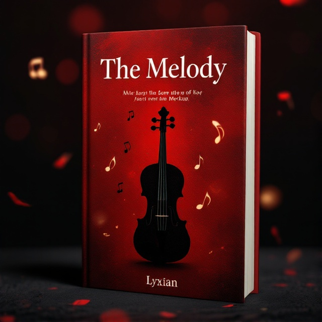 A silhouette of a solitary violin against a rich, textured dark red background. The violin's curves are accentuated by a gentle play of light and shadow, suggesting depth. Evocative musical notes float around the violin, hinting at an unseen melody.