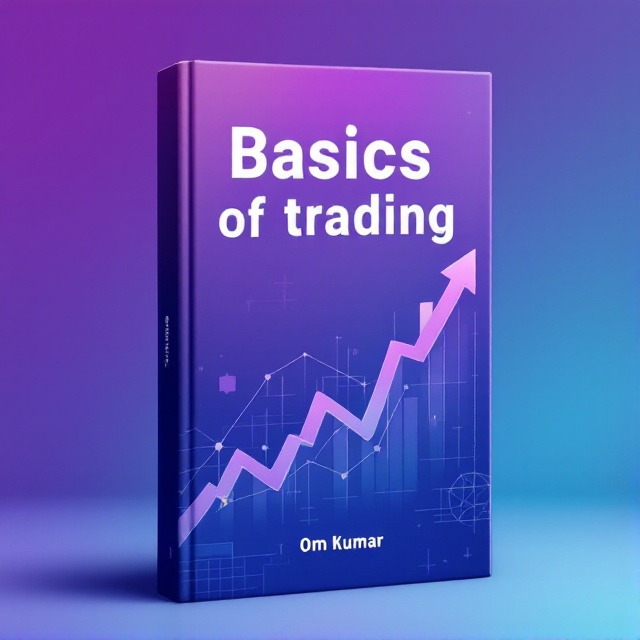 A dynamic upward graph line against a gradient background transitioning from violet to blue, symbolizing market growth. In the foreground, a subtle silhouette of a stock market chart and geometric shapes suggest precision and strategy.