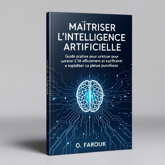 The cover features a sleek and futuristic design with a digital network motif. A central image of a stylized, abstract representation of artificial intelligence, such as a neural network or a digital brain, is set against a gradient background that transitions from deep blue at the top to a lighter gray at the bottom. Subtle circuit patterns extend from the central image, conveying a sense of technological complexity and connectivity.