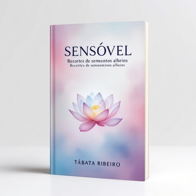 A delicate, blurred watercolor painting in pastel shades, mixing soft pinks, gentle blues, and light lavenders, suggesting a vulnerability and emotional depth. A central depiction of a lotus flower, semi-transparent, floats effortlessly, symbolizing sensitivity and sensuality. The background gradually transitions to white, providing an open, airy feel that underscores the emotional spectrum of the poetry.