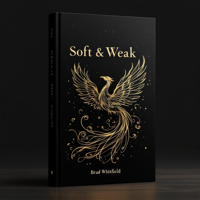 A sleek and minimalistic cover featuring a fine line golden phoenix with its wings gracefully outstretched, set against a deep black background. The phoenix is rendered in delicate, flowing lines, symbolizing transformation and rebirth. Soft, swirling patterns in subtle gold add texture around the phoenix, evoking a sense of movement and gentle beauty.
