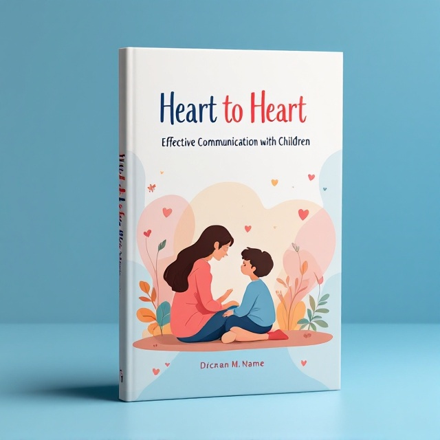 An illustration of a parent and child sitting together, engaged in a heart-to-heart conversation, surrounded by warm, abstract shapes that evoke a sense of care and connection. The background is a serene gradient of blues, suggesting calmness and trust.