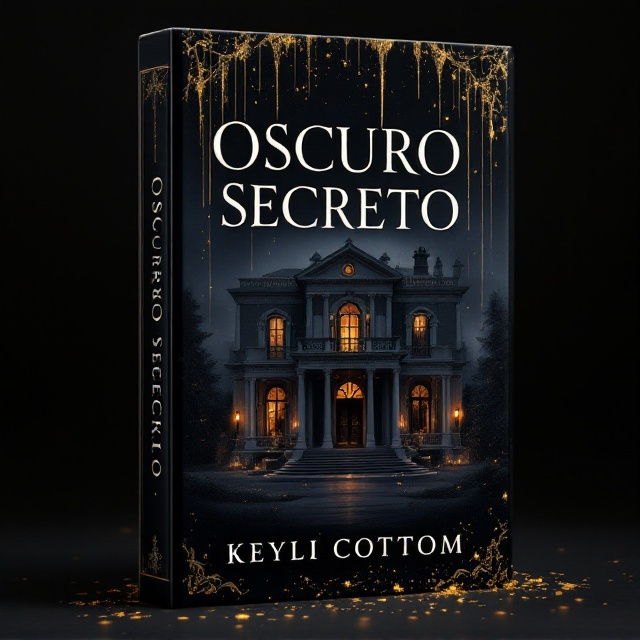 A dark, moody cover showing a luxurious mansion engulfed in subtle flames that fade into darkness. Shadows are cast across the mansion, and golden tears are depicted trailing down from the top corner, representing wealth and betrayal. The background is an abyssal black, enhancing the mystique and fear.