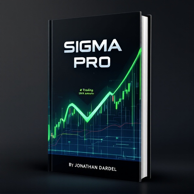 A bold and dynamic cover design featuring a sleek black background, overlaid with a vibrant stock market graph that snakes across the cover in glowing neon green and blue hues. A prominent check mark with the text "✅Trading 100% automatique" is subtly integrated into the graph, making it an integral part of the composition.