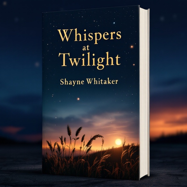 A solitary old wheat penny sits prominently in the lower right corner, casting a soft shadow on a twilight landscape. The sky transitions from a deep navy blue, peppered with subtle hints of starlight, to a gentle gradient of oranges and pinks near the horizon, implying the cusp of dawn. Silhouettes of tall, whispering grasses sway gently across the bottom, creating a serene contrast with the intense sky.