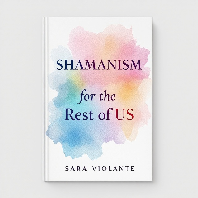 The cover features a serene white background, allowing the title to command attention with its unique watercolor wash effect. The rainbow hues gracefully spill through the letters, giving a sense of fluidity and calmness. The effect is like looking through a window at a gentle watercolor landscape, invoking a feeling of peace and curiosity. Below, the author name "Sara Violante" is situated with a subtle elegance in a smaller size, maintaining the focus on the title.