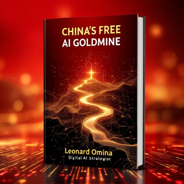 The cover features an illustration of the Great Wall of China seamlessly transforming into a digital network of interconnected circuits. The background is a gradient of deep red and gold, symbolizing prosperity and innovation. In the foreground, binary code subtly trails across the lower edge, evoking the essence of artificial intelligence.