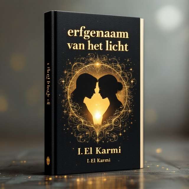The cover features a stark contrast between light and darkness, with the top half bathed in a warm, golden light and the bottom half enveloped in deep shadows. At the center, two silhouettes—a male and female—face each other, their hands reaching out. Intricate patterns of stars and swirling mists bridge the gap between light and dark, symbolizing a mystical connection. Romance is hinted at through a subtle, soft glow that encircles the joining hands, suggesting love transcending boundaries.