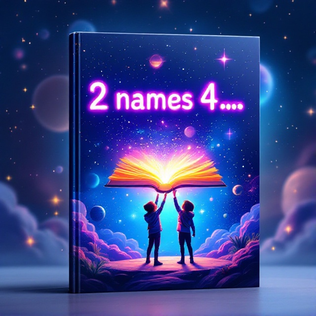 The cover features a vibrant, dreamlike landscape set in a galaxy with swirling stars and planets. In the foreground, two children in futuristic attire stand on a floating platform, reaching towards a giant glowing book that hovers above them. The background is a deep cosmic blue, with twinkling stars and gentle wisps of clouds, embodying the elements of sci-fi, learning, and dreams.