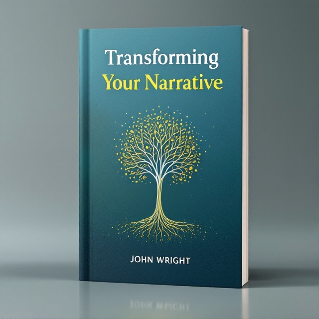 The cover features a central motif of an abstract tree made of intertwining lines and dots, symbolizing growth, connectivity, and evolution. The background is a soothing gradient of blues and greens, conveying a sense of calm and renewal. Subtle shadow effects give depth to the central motif, enhancing its prominence and focus.