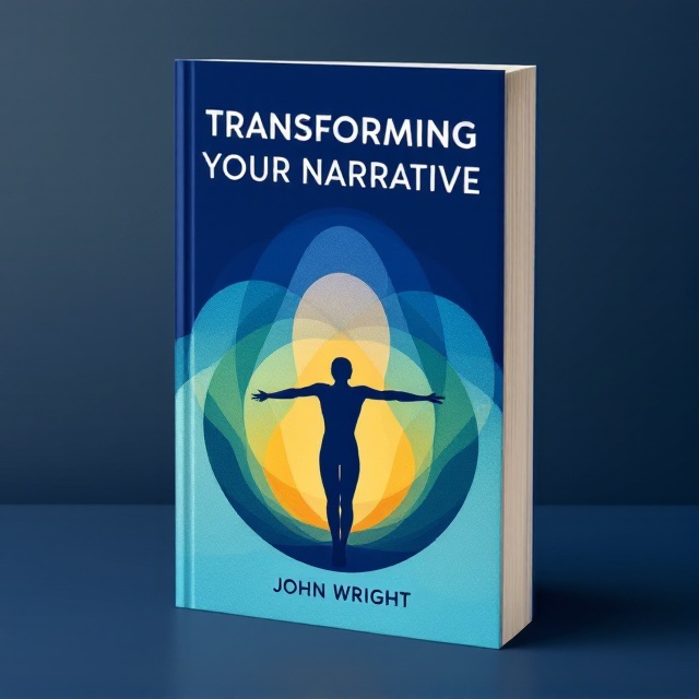 The cover features a bold, abstract design symbolizing growth and transformation. The central image is a stylized silhouette of a human figure breaking free from a cocoon, representing empowerment and self-discovery. This is surrounded by soft, overlapping circles in shades of blue and green, symbolizing community and support.