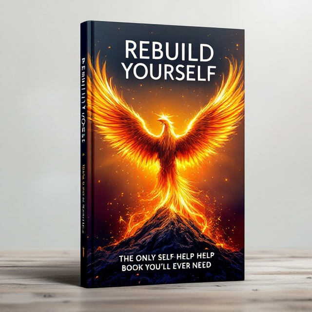 A phoenix rising from ashes, with its wings spread wide across the cover. The background is a gradient that transitions from deep, muted colors at the bottom (symbolizing ashes) to bright, vibrant colors at the top (representing rebirth and new beginnings). The title is placed prominently at the top, partially overlapping the phoenix's wings, enhancing the feeling of empowerment and liberation.