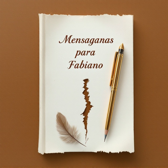 A torn piece of paper with jagged edges lies diagonally across the cover, symbolizing a broken heart. Resting atop this paper are a regal-looking gold foil pen and a sharpened pencil, positioned with their tips facing each other as if poised for a duel. A single, delicate cardine feather drifts gently beside them. The background is a rich, warm brown, invoking a sense of depth and warmth, with subtle shadows enhancing the realism of the elements.