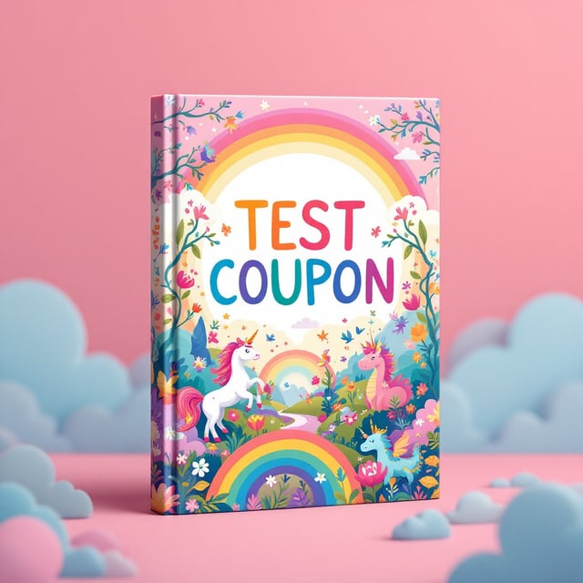 A vibrant scene featuring a whimsical, colorful landscape filled with mythical creatures like unicorns, fairies, and dragons, all basking under a radiant sun. The creatures are playfully interacting with one another, with flowers blooming all around and a bright rainbow arching across the sky.