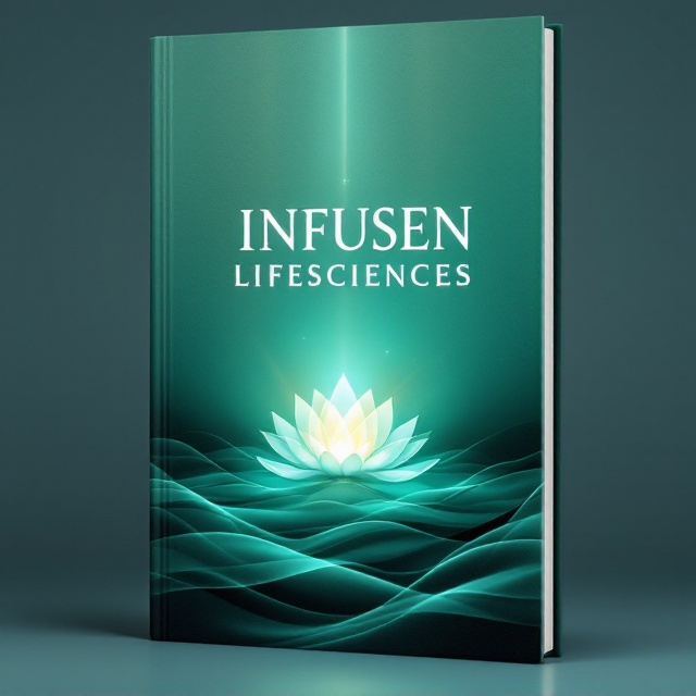 A serene teal and gradient green background featuring a glowing lotus flower at the center, symbolizing health, renewal, and spirituality. Subtly radiant rays emanate outward from the lotus, giving a feeling of spiritual energy. In the lower half of the cover, abstract fluid dynamic wave patterns flow upwards, representative of healing and life energy.