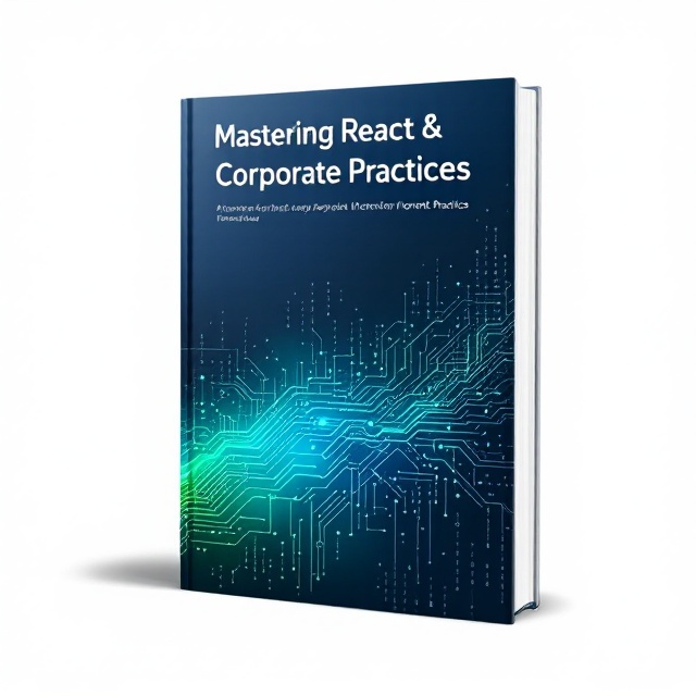 The cover features a dynamic, stylized JavaScript logo intertwined with abstract digital circuitry that flows across the cover. A gradient of blue to green suggests technological advancement, while subtle binary code fades into the background, enhancing the digital theme. A touch of corporate polish is added with a minimalist grid overlay.