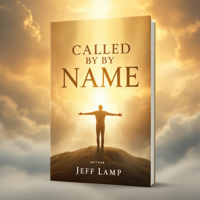 An ethereal and serene landscape with a golden light streaming down from the heavens, casting a warm glow on a person standing atop a hill with arms outstretched, symbolizing openness and divine connection. Subtle clouds surround the scene, enhancing the heavenly atmosphere.