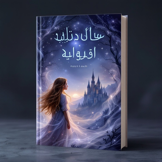 The cover features a young girl with flowing hair, standing confidently in the foreground. She is surrounded by a shimmering aura that hints at her magical abilities. The background is filled with swirling mist and shadows hinting at hidden secrets. In the distance, a majestic and slightly ethereal castle rises against a purple-gray sky, blending historical architecture with mystical elements.