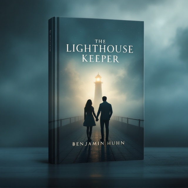 The cover features a silhouette of a couple standing on the deck of a large boat. Their figures are delicately outlined against a swirling mass of fog, which creates an ethereal and mysterious backdrop. The couple is holding hands, symbolizing intimacy and connection amidst the darkness that surrounds them. In the distance, a faint light from a lighthouse pierces through the fog, guiding the viewer's eye and reinforcing the book's title.