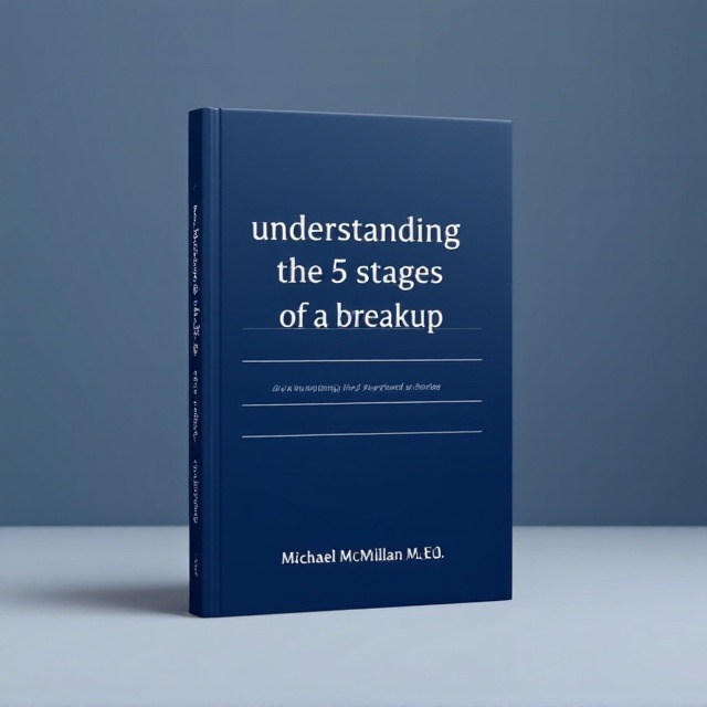 The cover features a solid navy blue background, with a clean and bold title centered prominently in white. Subtle, thin white horizontal lines suggest a sense of structure and process, hinting at the stages mentioned in the book's title. The author's name is placed at the bottom in slightly smaller font, maintaining a balanced and minimalist appearance.