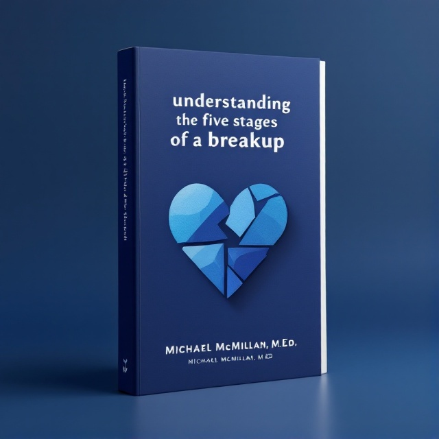 A navy blue background with an abstract, deconstructed heart in a lighter blue hue positioned centrally. The design is minimalist, featuring clean lines and ample negative space for a calm and focused aesthetic.