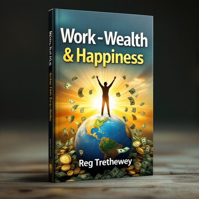 An illustration of a person standing triumphantly on top of a small globe, their arms raised high, surrounded by swirling notes and coins symbolizing money. The background consists of a bright sunrise, symbolizing new opportunities and positive energy.