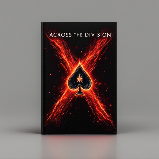 The cover features a dynamic and intense image of a fiery red "X" emblazoned across a black background, immediately drawing the eye. At the center of the "X," an Ace of spades card is prominently displayed, seemingly emerging from the flames. The ace is detailed with hints of burning embers along its edges, adding a touch of mystery and heat to the composition. The fiery elements exude an epic and mysterious aura, resonating with the romantic theme of the book.
