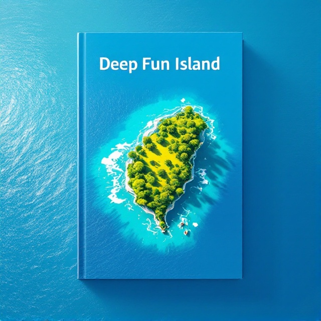 An aerial view of an island in the shape of Taiwan emerging from a sapphire-blue ocean. The island is depicted with simple lines and geometric shapes in bright, sunny yellows. The surrounding sea is minimally detailed to keep the focus on the island, which is centrally positioned on the cover. Sunlight reflects off the water, adding contrast and interest.