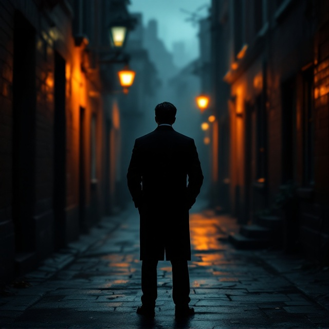 standing book mockup, Its title is "Damn lawyer". Its author name is A curse falls on a lawyer's family and he struggles with it to the point of deat.  The cover features a dark, shadowy alley with a hint of dim orange streetlight casting long shadows. In the foreground, there's a silhouette of a man in a lawyer's suit, looking over his shoulder, creating a sense of mystery and fear. The background has subtle hints of legal symbols, like scales of justice, interwoven into the shadows. The title "Damn Lawyer" uses an uppercase serif font with distressed edges to convey a sense of urgency and tension. The font is in bold, deep orange, creating a stark contrast against the black background. The author's name, in a smaller, sans-serif font, is positioned below in a softer gray for a subdued look., The title is prominently displayed at the top, creating a balance with the shadowy visuals below. The silhouette is centered to draw immediate attention, and the legal symbols are scattered in the background to add layers of intrigue. The author’s name is placed at the bottom to frame the composition.