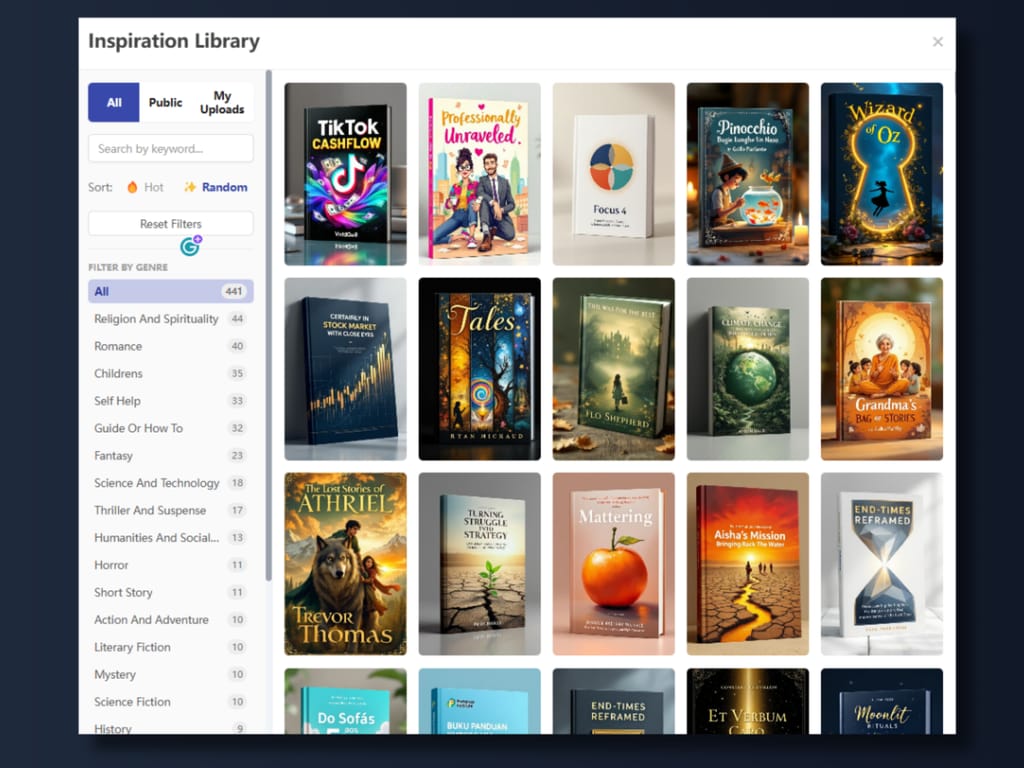 A gallery of diverse and inspirational book cover designs.