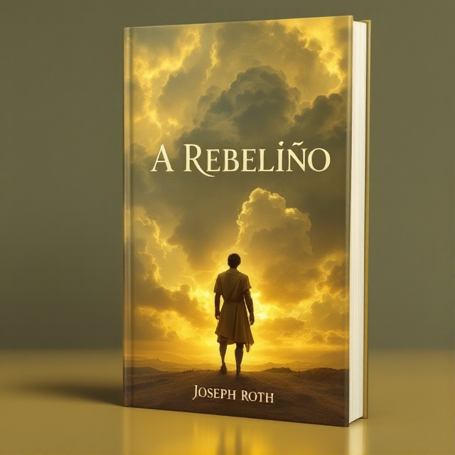 The cover features a striking image of a man with a right amputated leg, gazing upwards towards a dramatic, cloud-filled sky. The man, dressed in historical attire, stands in a contemplative pose with a sense of sadness and divinity. The background is predominantly a warm, muted yellow, suggestive of sunset or dawn, which bathes the scene in a soft, reflective light.