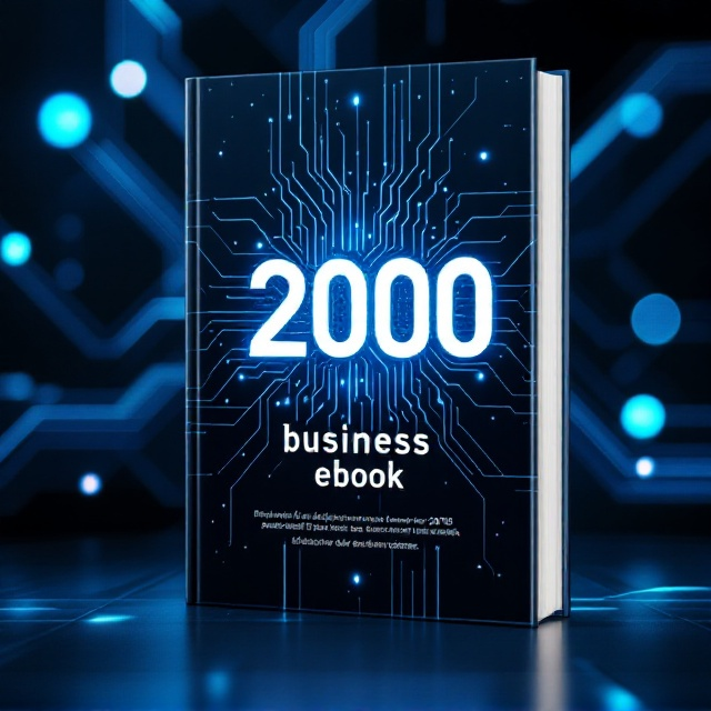 A sleek, futuristic background with abstract geometric patterns in shades of metallic blue and silver. A central, illuminated circuit board design that subtly integrates the numbers "2000." Holographic effects or gradient overlays provide a cutting-edge, high-tech feel. The background fades into black or deep navy at the edges, symbolizing depth and innovation.