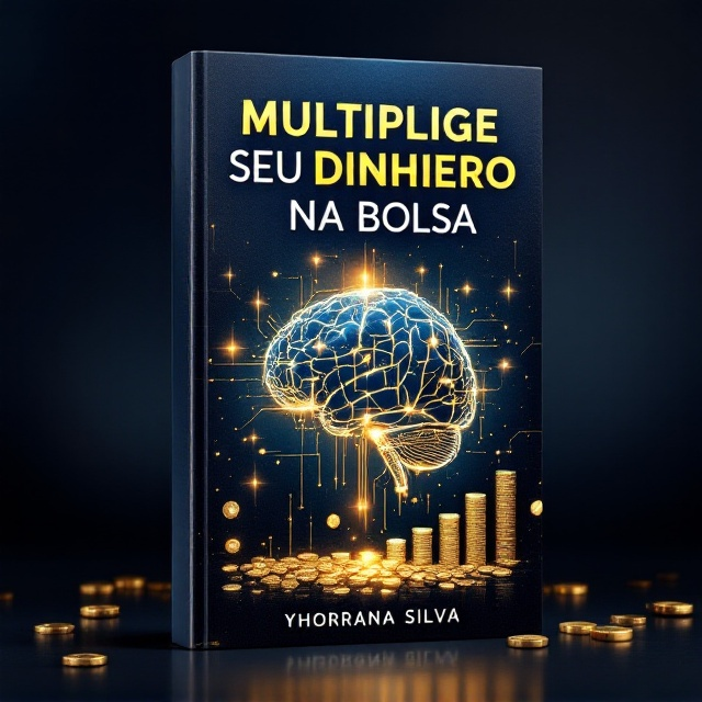 The cover features a rich, dark blue gradient background, giving an aura of seriousness and professionalism. In the center, a glowing abstract brain icon, interwoven with golden circuits, signifies intelligence and unlocking financial potential. Surrounding the brain, scattered golden coins and ascending bar charts subtly convey finance and prosperity. A soft halo effect around the brain adds depth, while the edges of the cover fade into darker tones to direct the viewer's focus to the central elements.