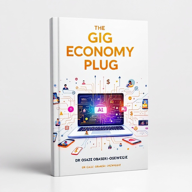 A sleek, modern illustration of a digital world brimming with energy and movement, highlighting motifs of interconnected AI networks and streams of dollar symbols. At the center, a vibrant, glowing laptop screen projecting the sense of opportunity and success. Android phones are scattered throughout, each displaying various online job interfaces, symbolizing the gig economy's diversity. The background is predominantly white to convey a sense of clarity and open possibilities.