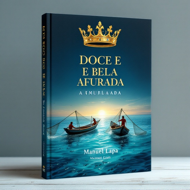 The cover features a serene oceanic scene with two small fishing boats in the foreground. Each boat is manned by fishermen casting double nets into the water, teeming with small fish visible just beneath the surface. Above the scene, a large golden crown hovers prominently over the book title, symbolizing dignity and honor. The backdrop transitions from a deep navy blue sky at the top to lighter turquoise hues near the sea. Gentle waves ripple across the ocean under a soft gradient sunrise.