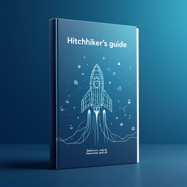 A clean, futuristic aesthetic. The background is a smooth gradient transitioning from a deep navy blue at the bottom to a lighter cyan at the top. A wireframe-style illustration of an abstract spaceship, subtly integrated with lines that resemble Selenium code snippets and JavaScript symbols, takes center stage. The spaceship is angled as if launching upward, creating a sense of progress. Minimalist white icons representing coding tools orbit around the spaceship in a subtle constellation pattern.